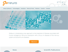 Tablet Screenshot of geneuro.com